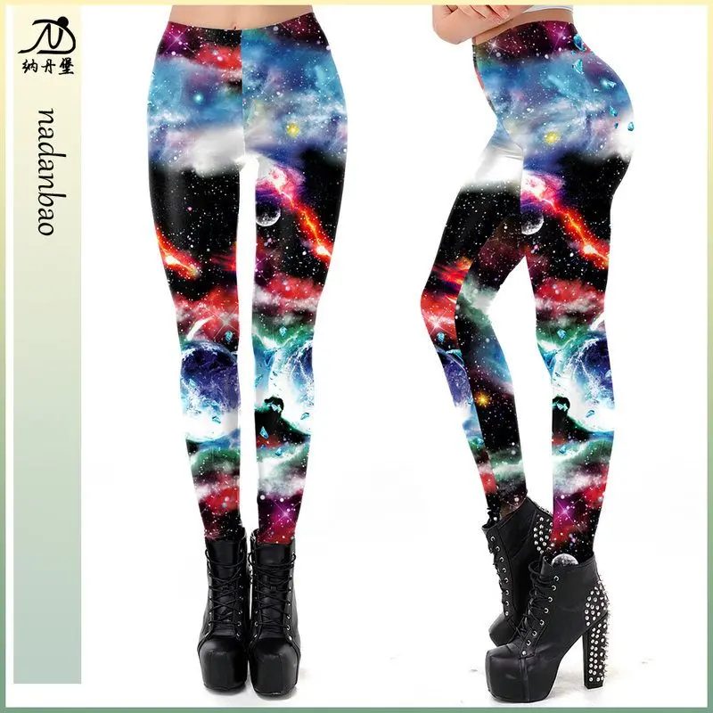 

Women's Yoga Leggings Par Cosplay Pants Tight Base Layer Nine Points Butt Lifting Printed Polyester Fiber Small Footed Trou...