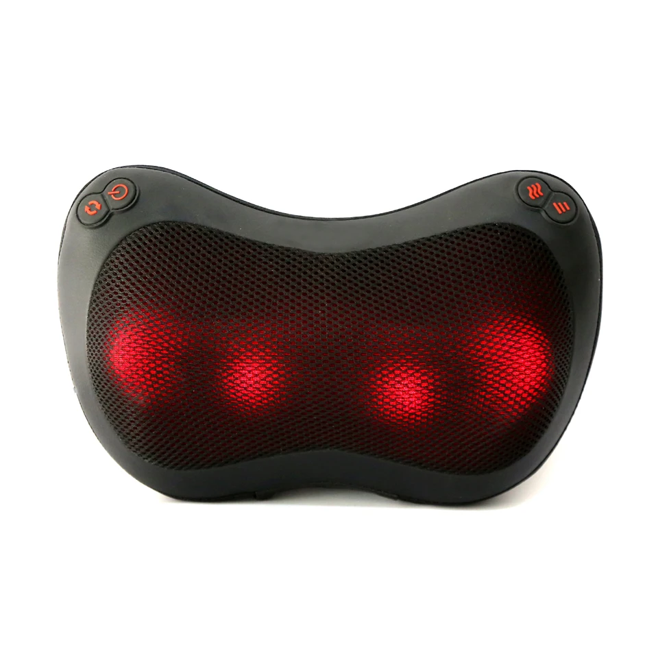 2025 Portable Electric Shiatsu Kneading Muscle Pain Relief Whole Body Vibrate Neck Pillow Massager With Heat Balls