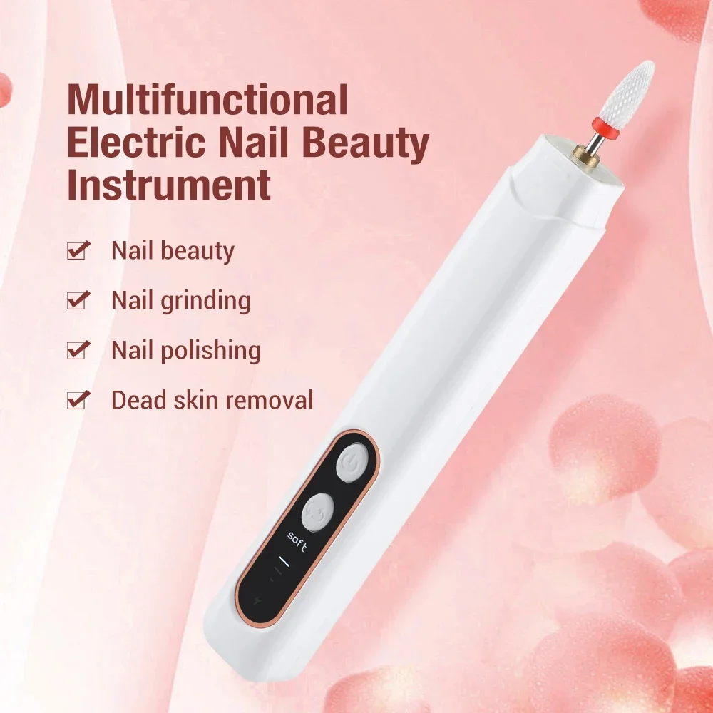 Manicure Pedicure Set with Electric Nail File and Nail Drill, Wireless Portable Nail-Tool for Care Grinding Trimming Polishing