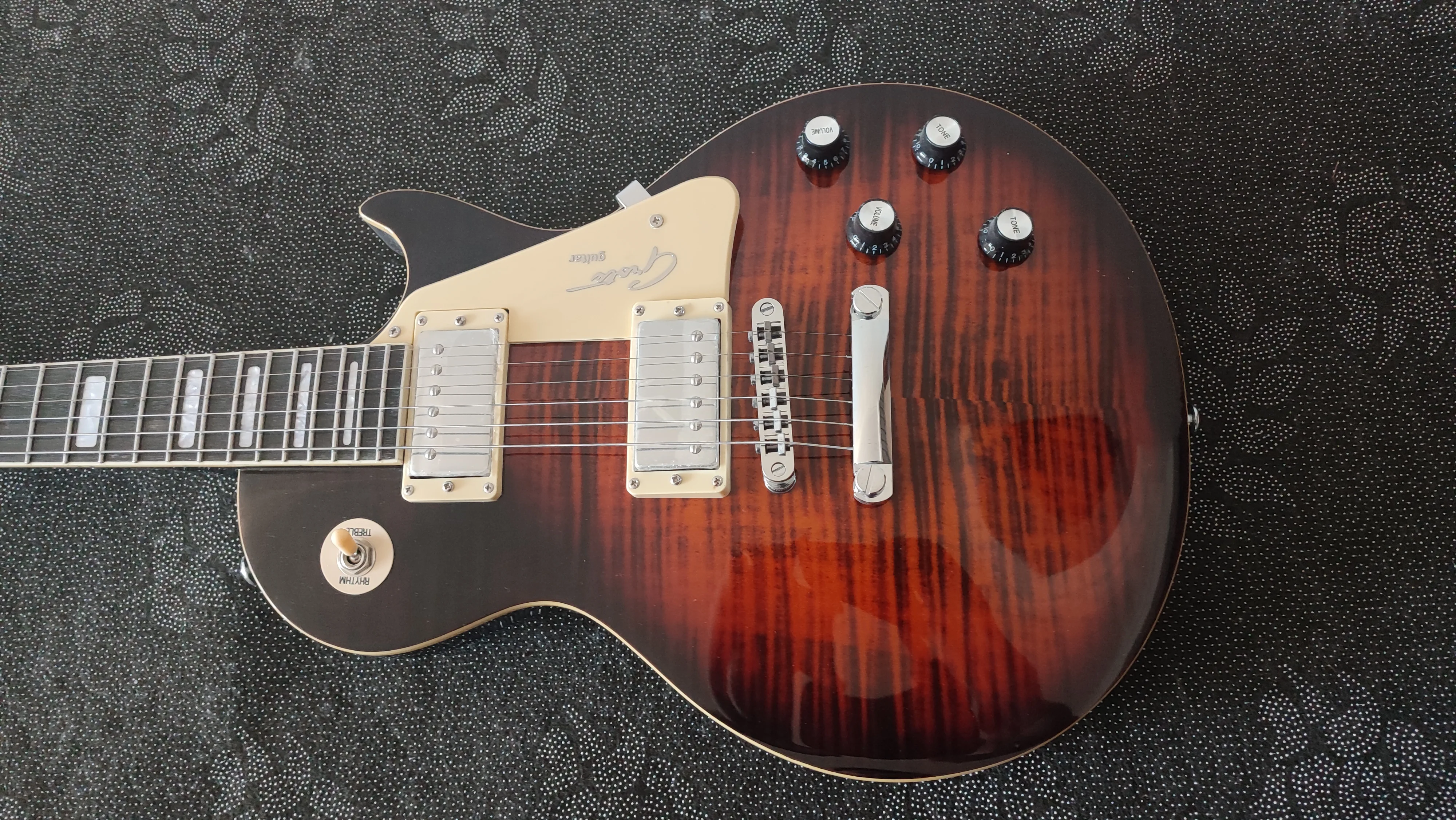 Elektrische 6-snarige gitaar HH pickups vaste TOM brug palissander toets blok inleg mahonie body block inlay