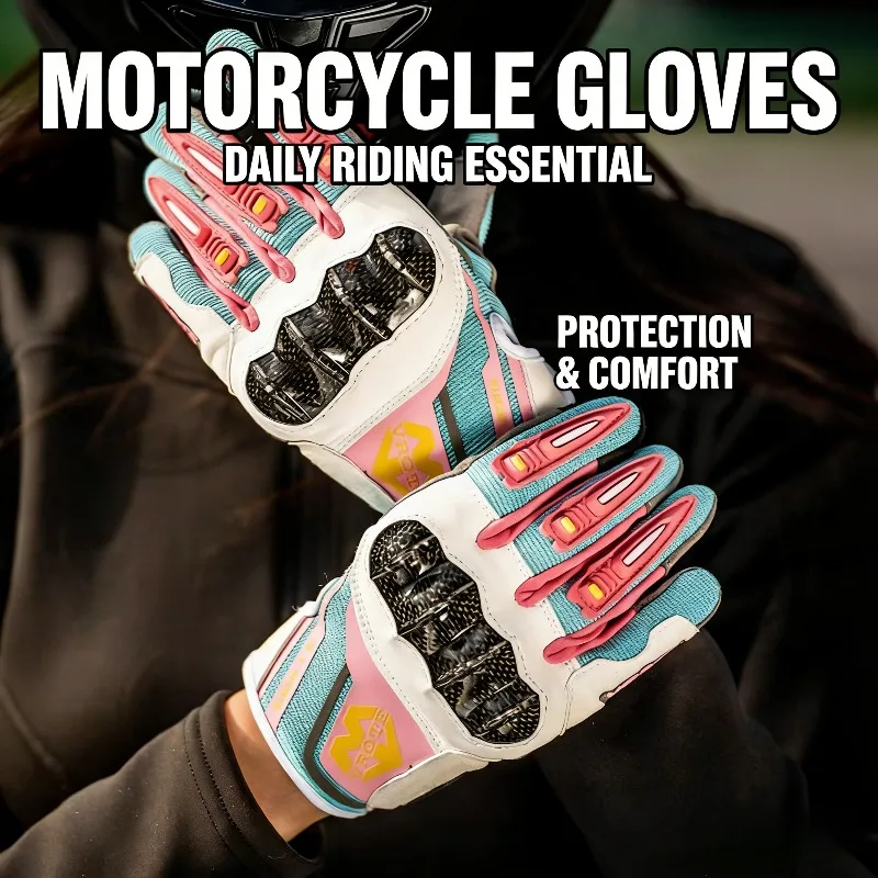 

Female Motorcycle Gloves Anti-Fall Protective Gloves for Motorbike Riding & Touring