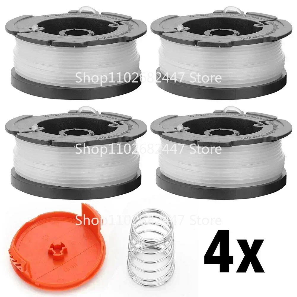 4Pcs Trimmer Coil Set Cover Spring For Black Decker Lawn Thread Trimmers GH400 GL301 MTC220 ST4525 GL555 ST6600