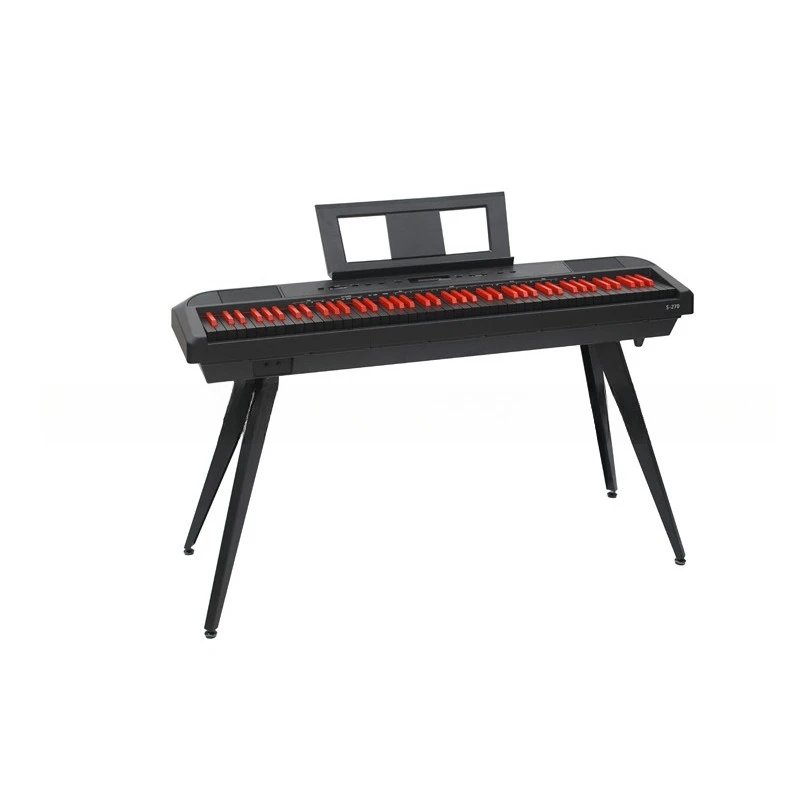 Red keyboard, portable home electric piano, good sound quality, piano feel