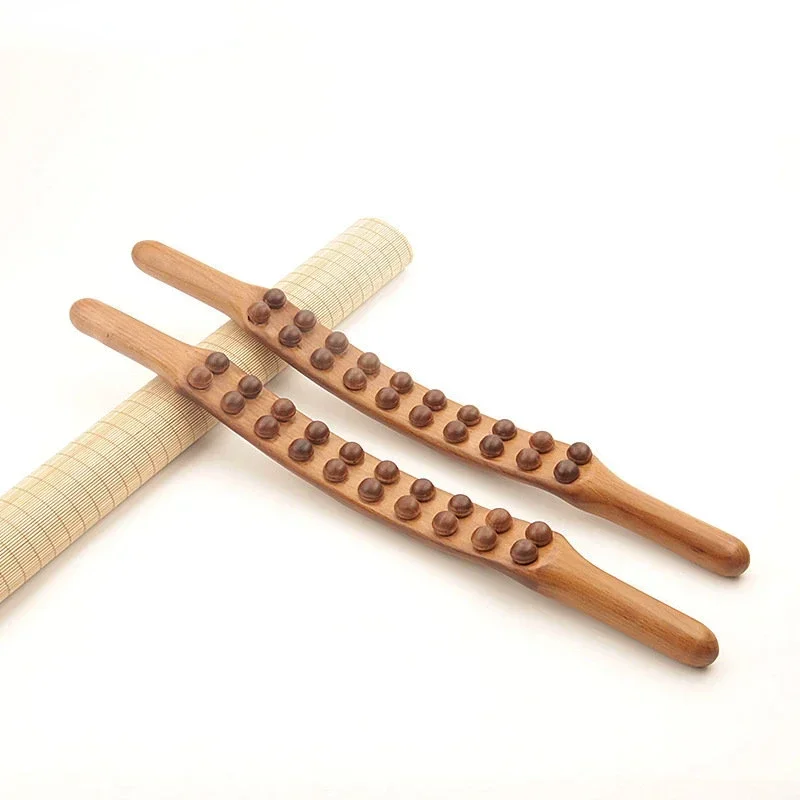 Rolling Pin Universal Back Needle Massage Tendons Beech Wood Scraping Stick Point Treatment Guasha Relax Therapy Tool