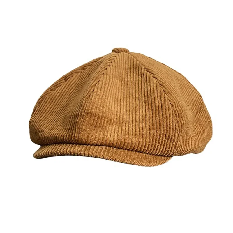 

Retro Corduroy Newsboy Caps Men British Painters Hats Autumn Winter Berets Black Flat Cap Hip Hop Berets NC01