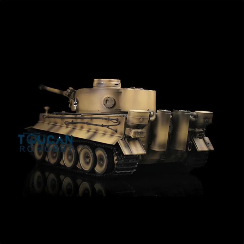 1/16 heng longo rc tanque escala 7.0 tigre i 3818 barril recuo rodas de metal veículos de controle remoto carros para brinquedos modelo th17270