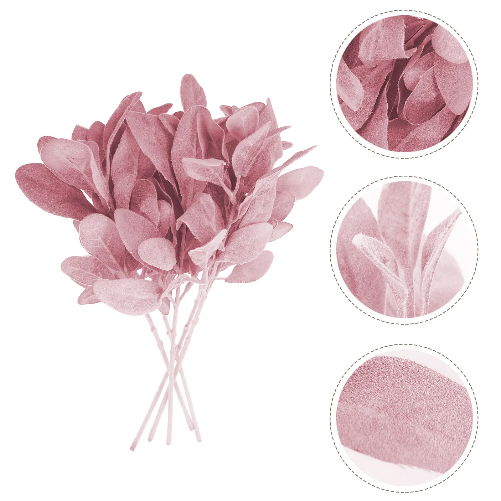 

5Pcs Artificial Leaf Simulated Green Plant Flocking Leaf Decoration for Flower Arrangement Home Decoration Fake Plant Decor