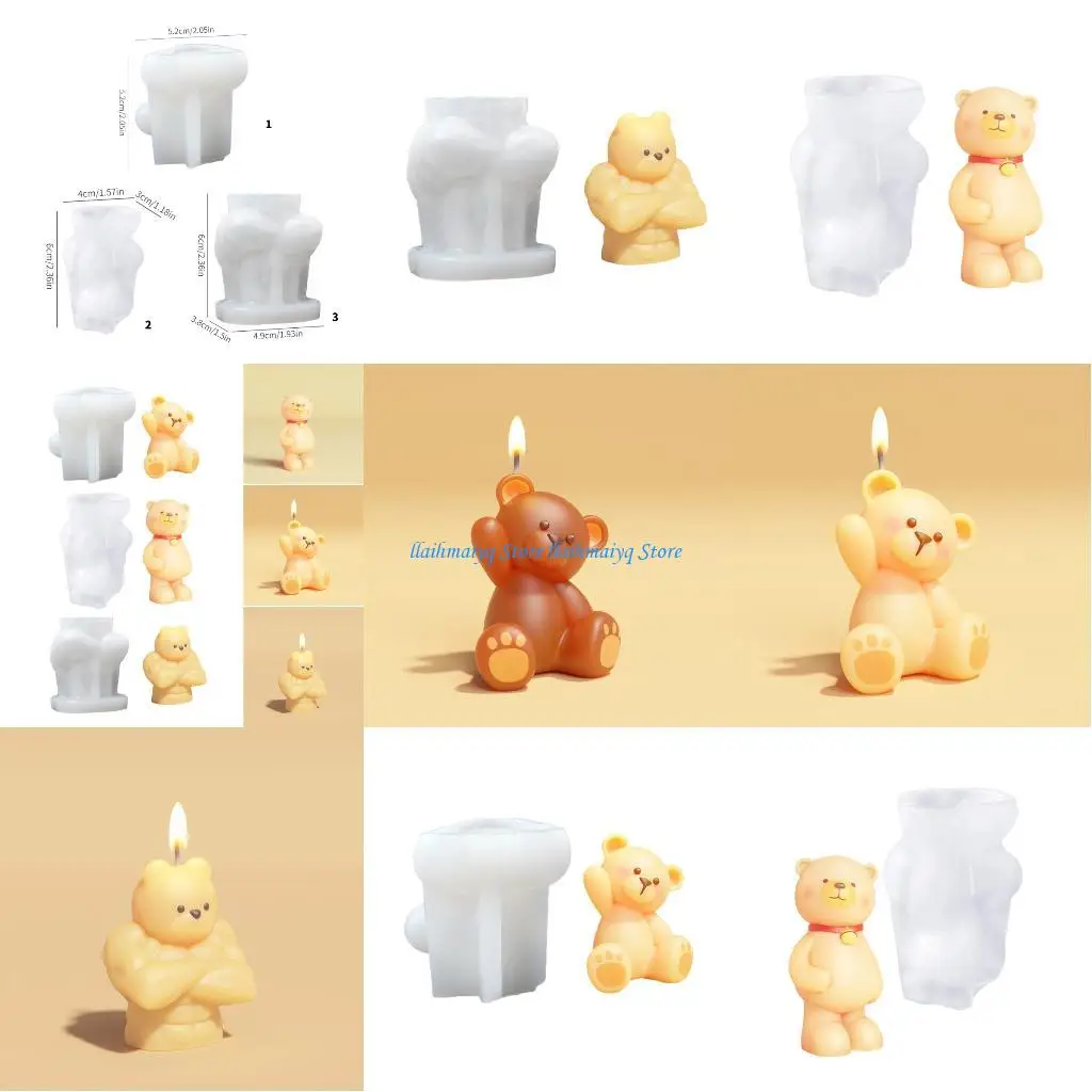 

573B Silicone Bear Mold for Creating Handmade Wedding Decoration Mould