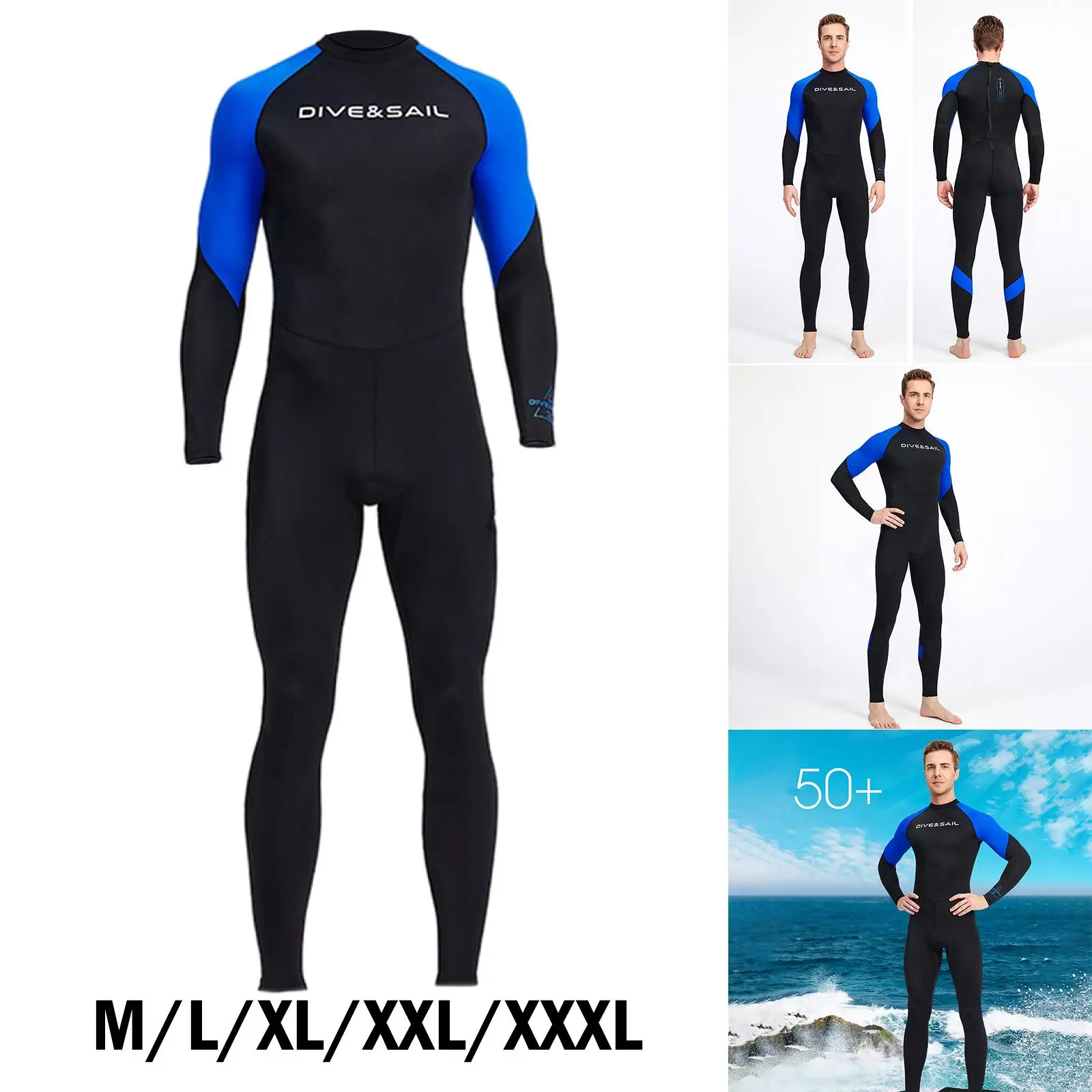 

Men Diving Wetsuit Surf Diving Back Zip Swimwear Protection Wet Suit Kayaking