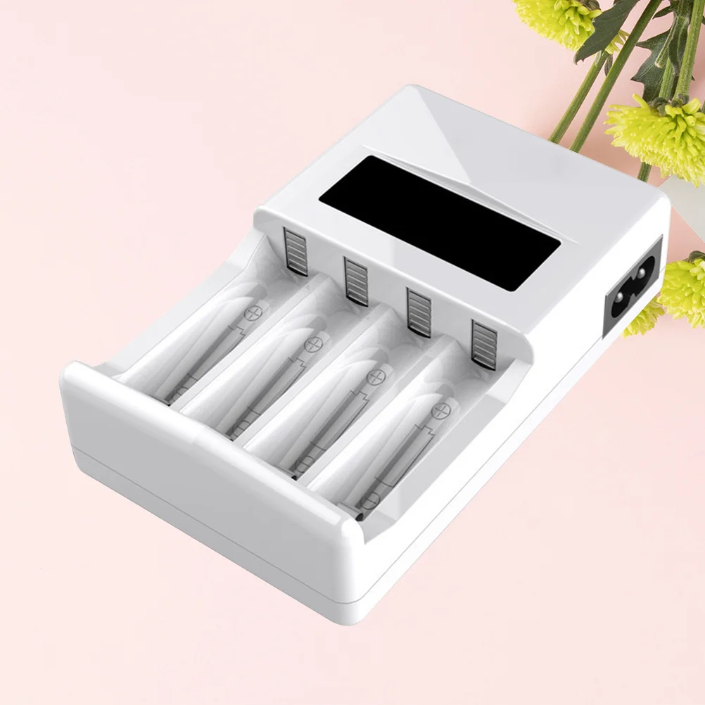 

4-Slot For Rechargeable Aa Aaa Nimh With Over-Current Protection Individual Charging Status