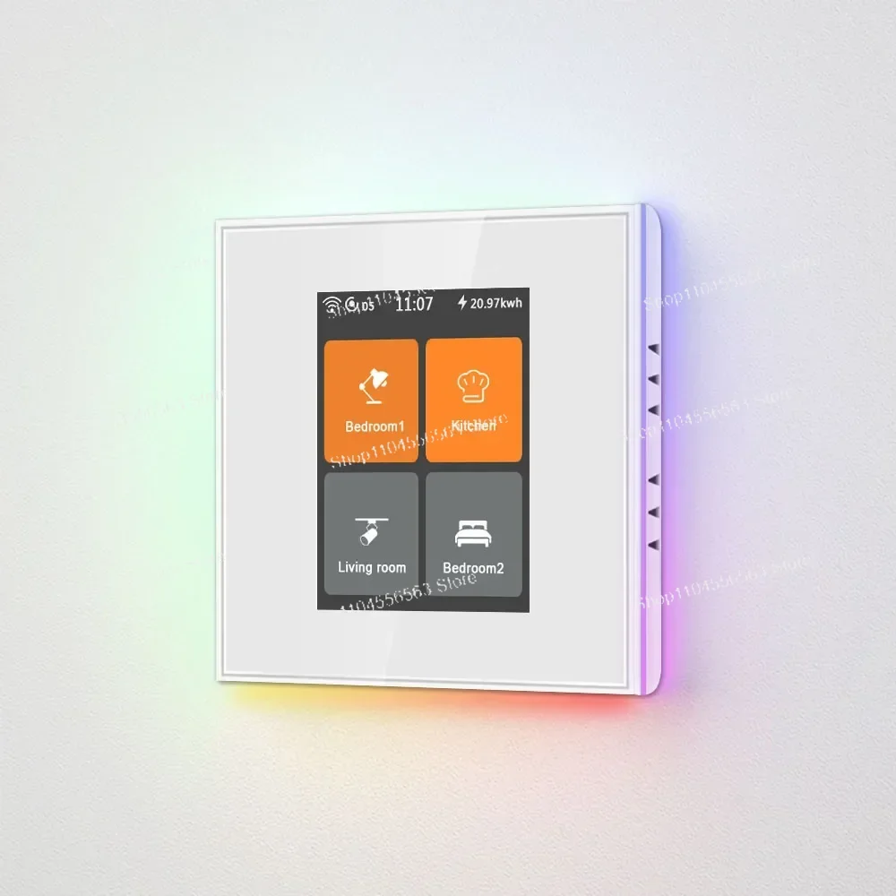 2024 mais recente lcd toque 4 gang way tuya wifif zigbee interruptor de luz parede inteligente casa inteligente atender com tuya google casa alexa