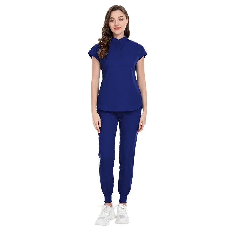 Heißer Verkauf Krankenschwester Scrubs Set Frauen Anti Falten Waschbar Weiche Krankenhaus Uniform Medizinische Peelings Frauen Scrubs Sets Medizinische Zubehör