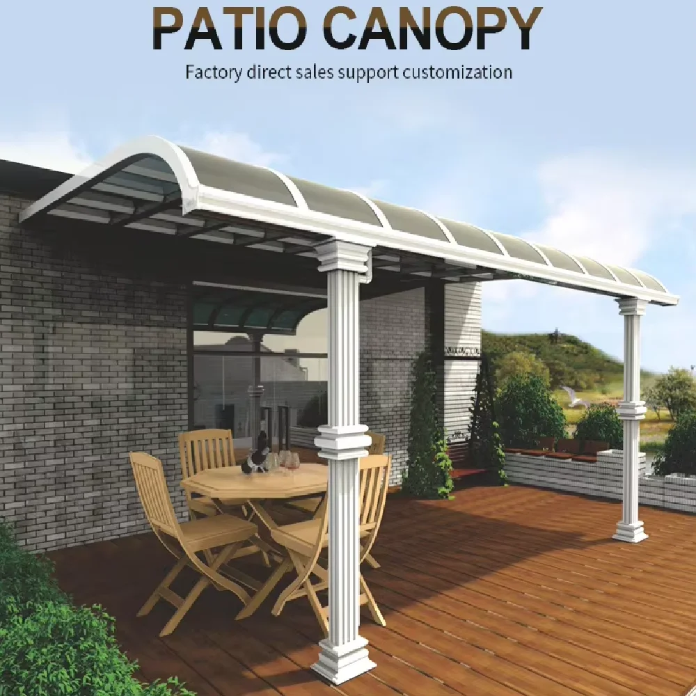 Carport Sunroom Outdoor Roof Patio Covers Balcony Customized Waterproof Polycarbonate Aluminum Awning Car Port Parking Aluminum