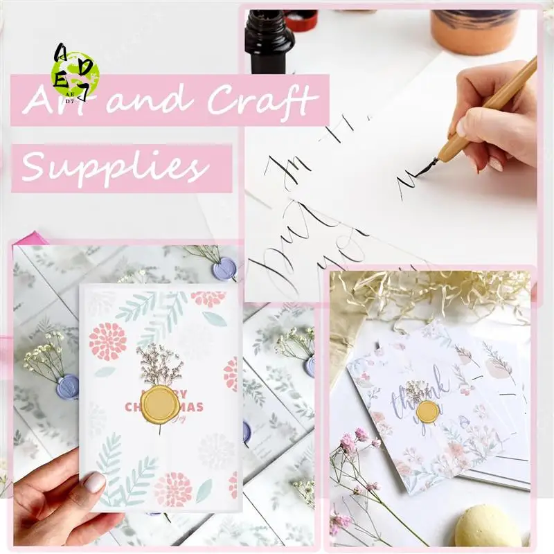 

AED7-50 Sheets Pre-Folded Vellum Jackets For 5X7 Invitations,Vellum Wraps For 5 X 7 Wedding Invitations,Envelope Liners
