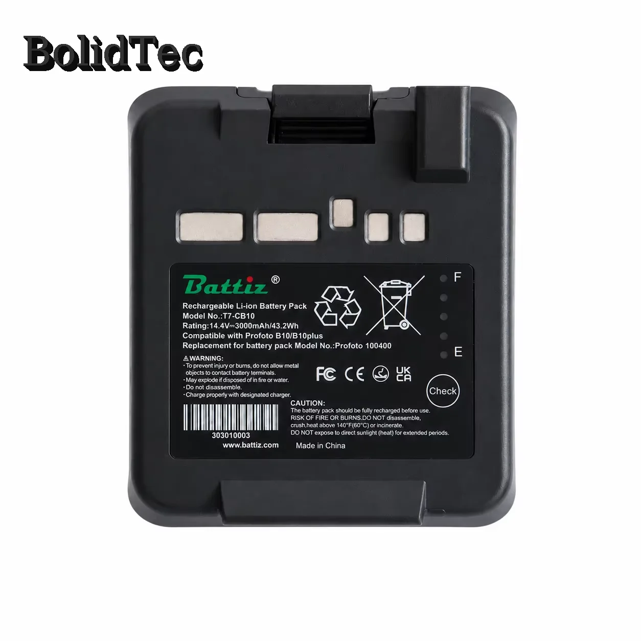 14.4V 3000mAh Replacement Lithium Battery For Profoto B10/10Plus B10X/10XPlus Camera Flash High Capacity Rechargable battery
