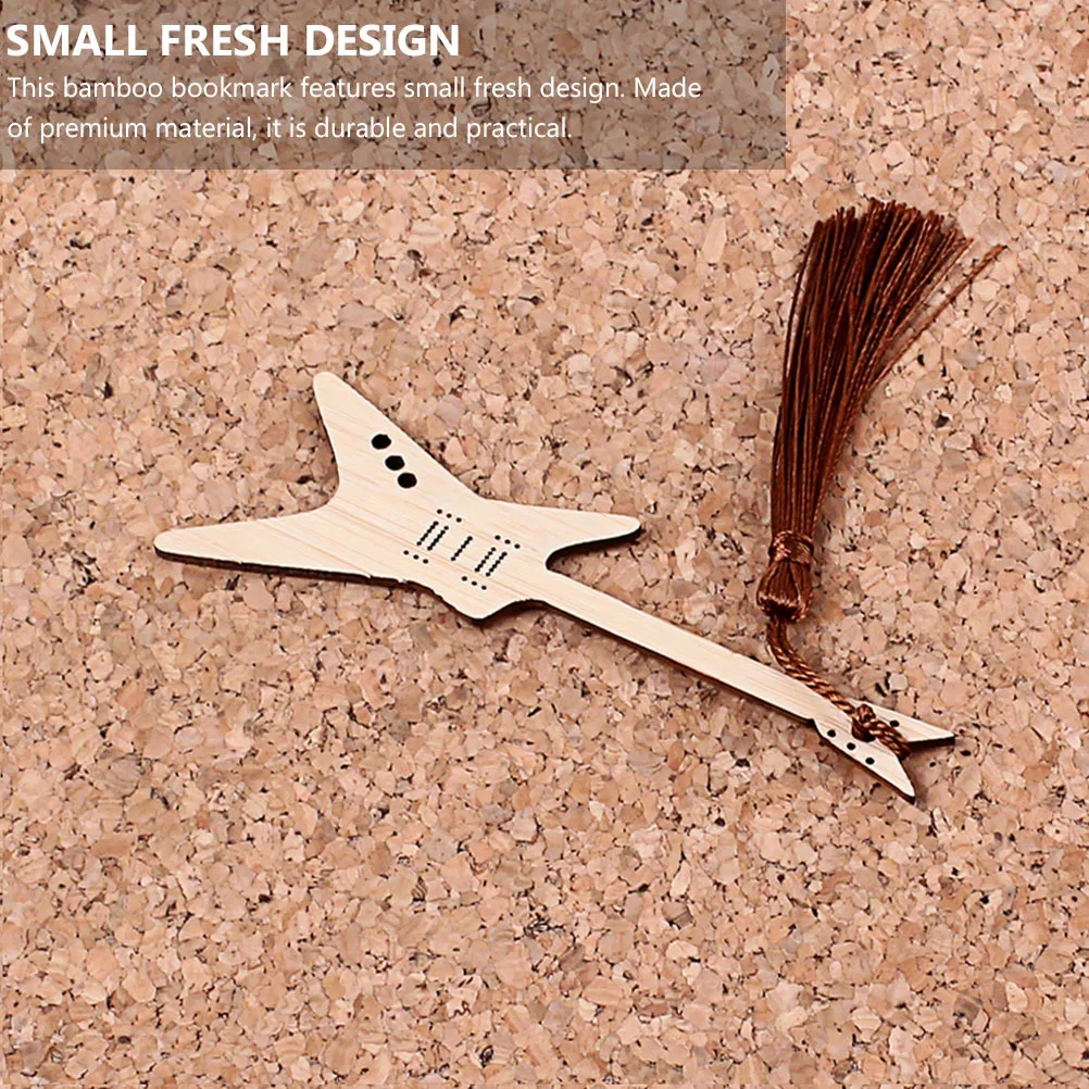 

Eco-Friendly Bamboo Guitar Bookmark Creative Design Page-Marker Best Gift for Special Occasions and Book Enthusiasts