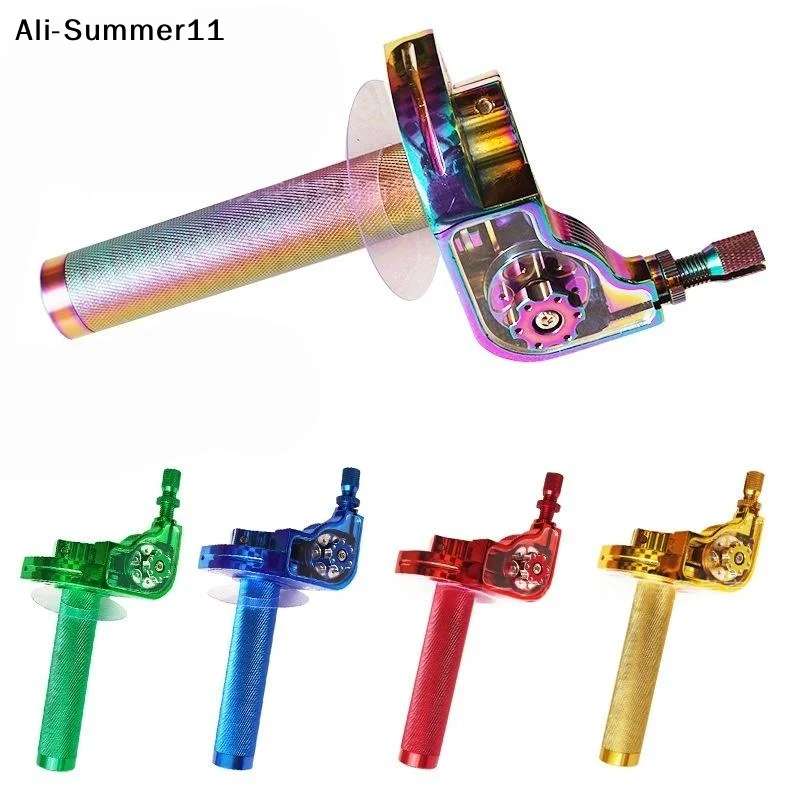 【Wq0】【Au】1Pcs Throttle Twist Grips Handlebars 22mm Universal Aluminum Accelerator For Motorcycle Moped Scooter Bike M10*1.5