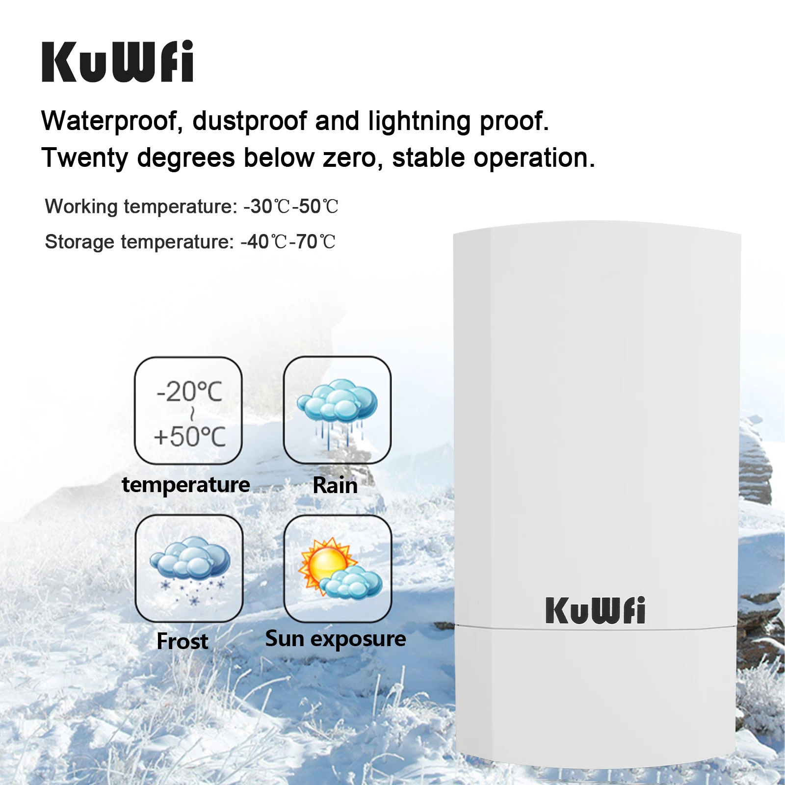 KuWFi 300Mbps Wireless Bridge Router Outdoor 2.4G 1KM Wireless Repeater/Wifi Signal Amplifier Wifi Extender For Camera 32users