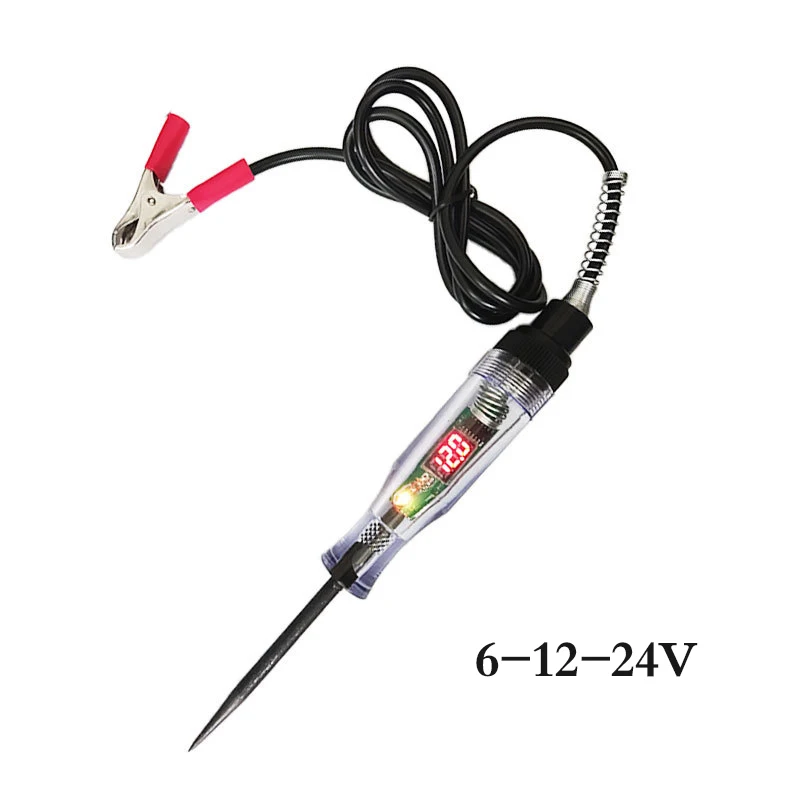 New High Quality Auto 6V 12V 24V DC Car Truck Voltage Circuit Tester Car Test VoltMet Long Probe Pen Light Bulb Automobile Maint