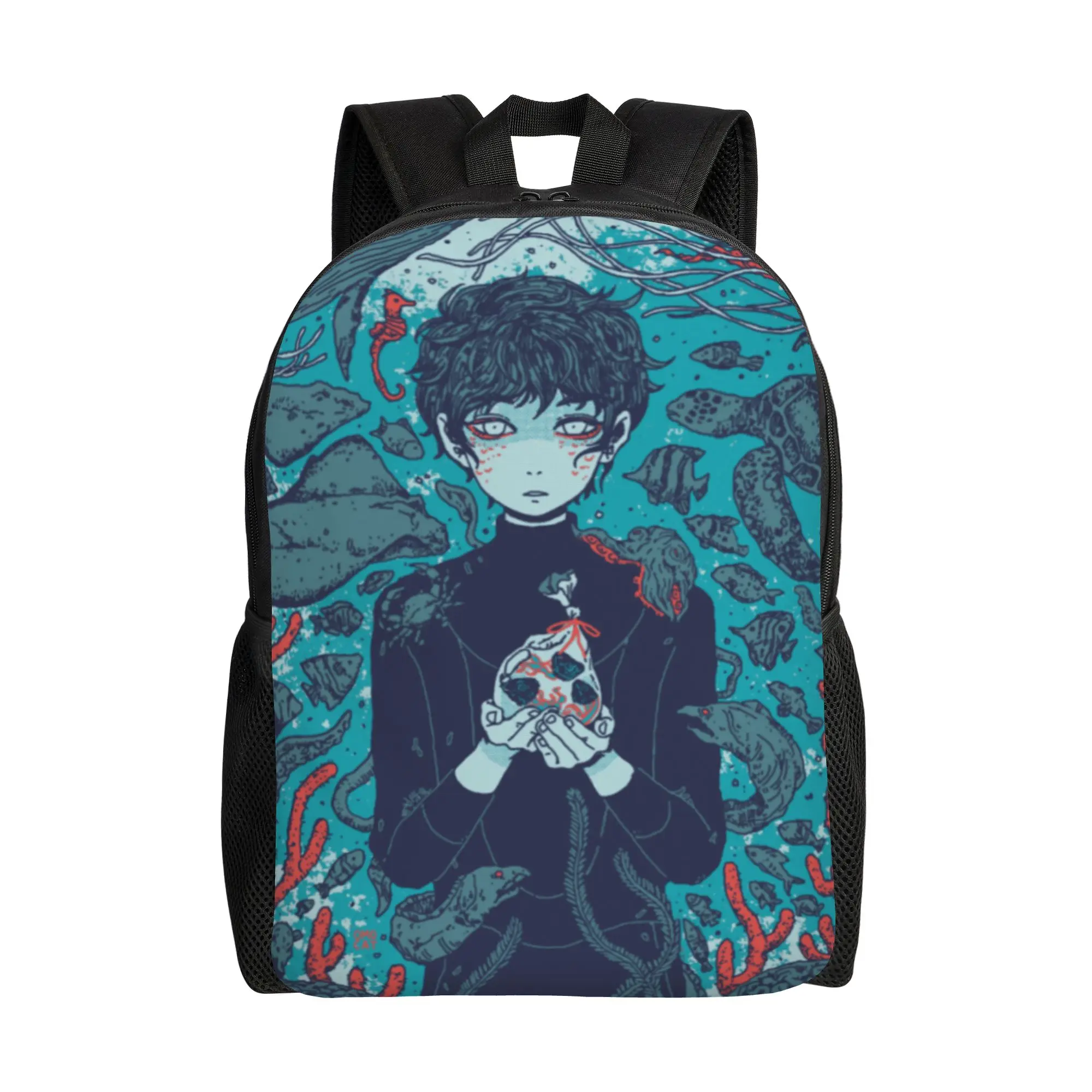 Omori Omocat Backpack  Casual High School Business Daypack Basil Aubrey Anime Game Laptop Computer Shoulder Bag Gift