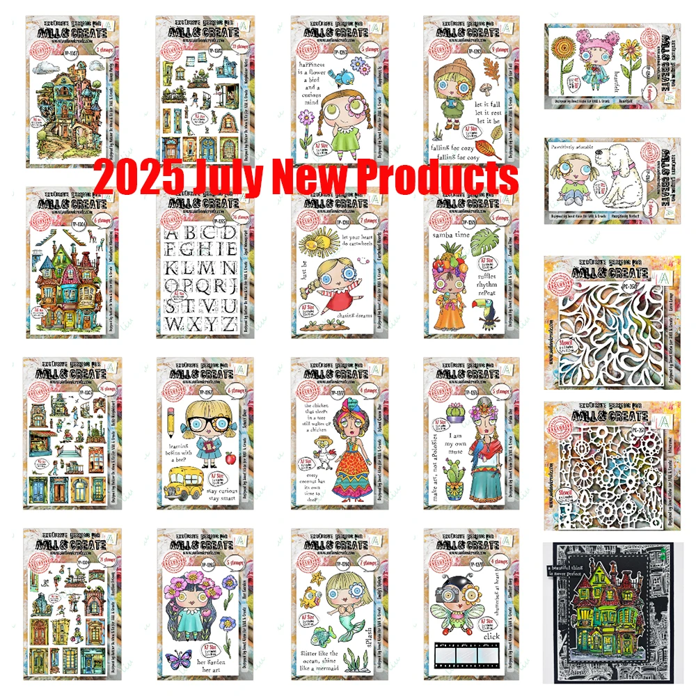 

2025 July New House Party Miniature Mansions Metal Cutting Dies Stamps for DIY Handmade Album Diary Greeting Card Holiday Gift