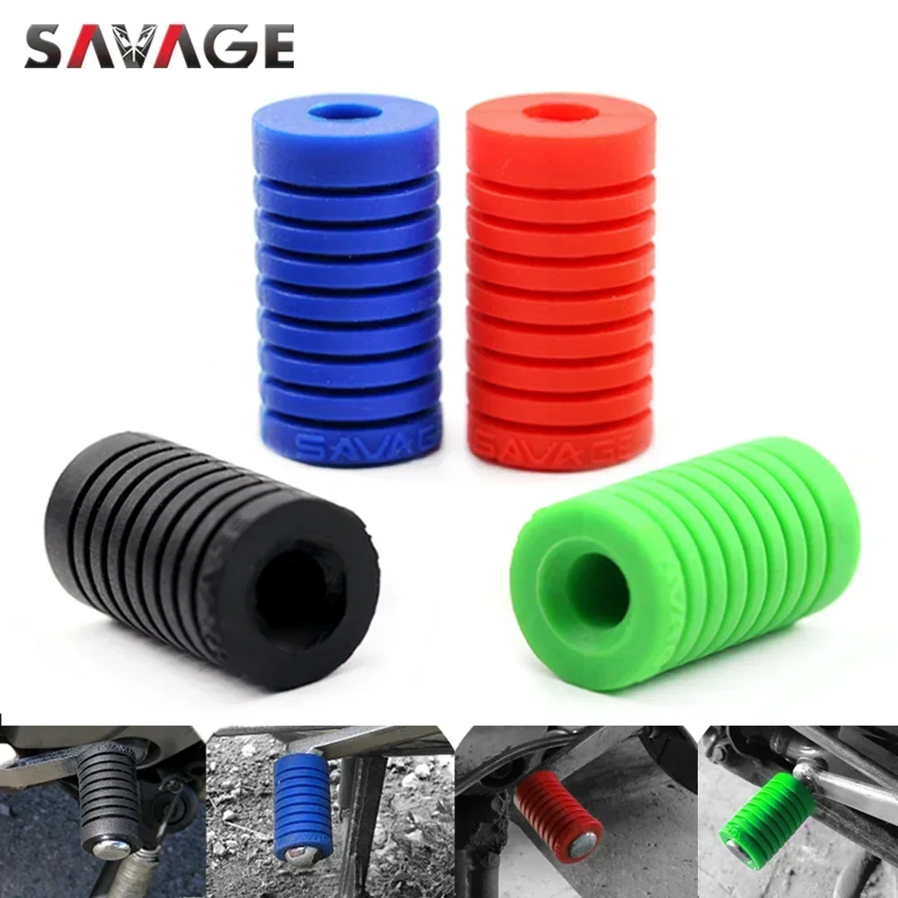 Universal Motorcycle Gear Shift Lever Foot Pad Pedal Toe Peg Cover Motorcross Accessories Silica Gel Foot Pegs Pad Rubber Cover