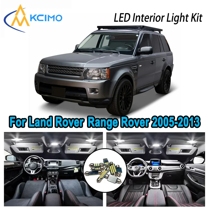 

High-Quality LED Interior Kit for Land Rover Range Rover Sport I 1 L320 2005-2013 Error-Free Dome Map Trunk Automotive Lamps