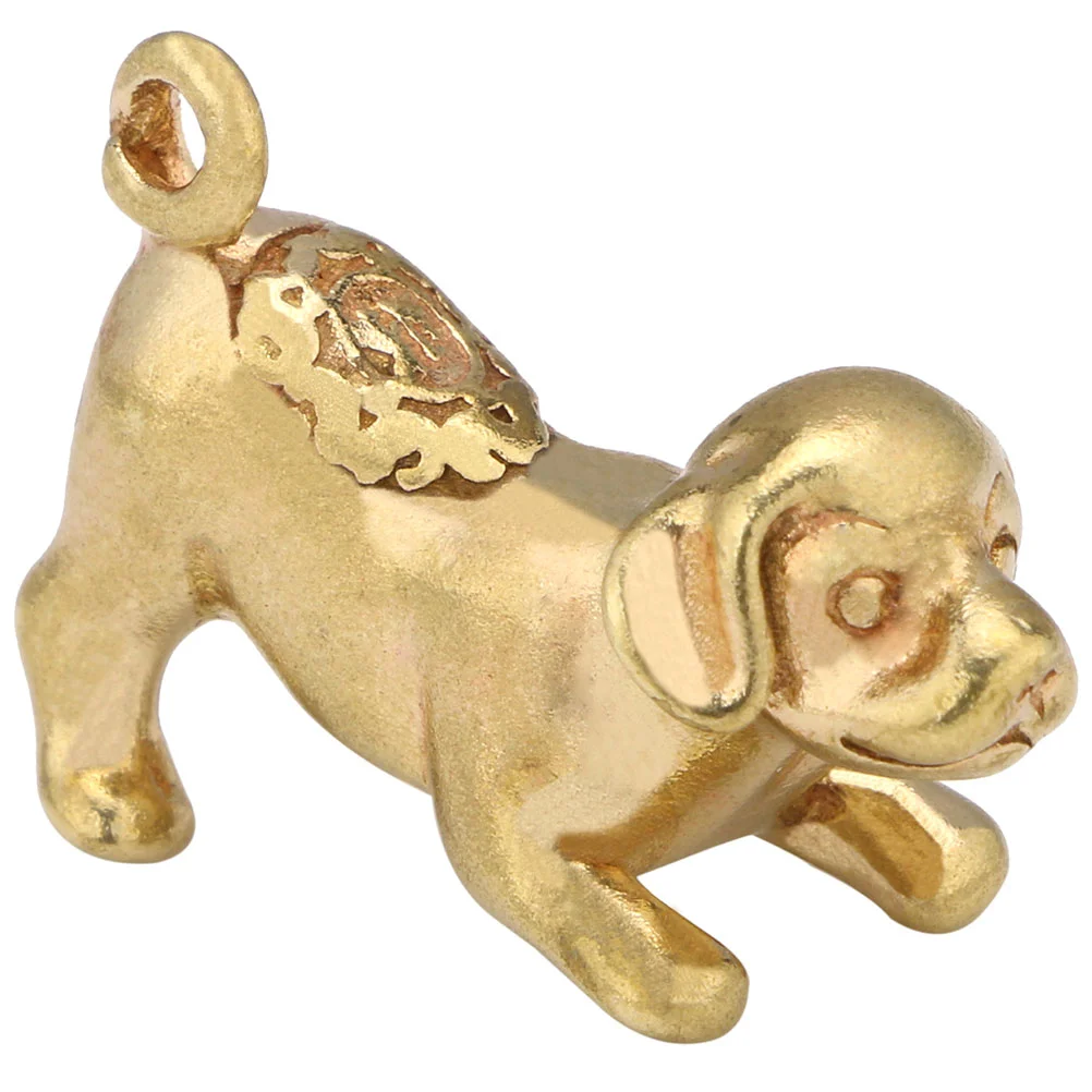 

Microscopic Puppy Figurine Brass Ornament Goldendoodle Ornaments Mini Dog Creative Desktop Decor