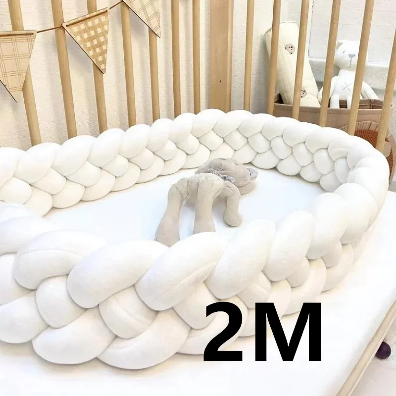 1M 2M 3M Baby Bumper Crib Protector Baby Bed Cushion for Infant Room Baby Cot Bumper Anti-collision Room Decor Baby Bed Bumper image 3