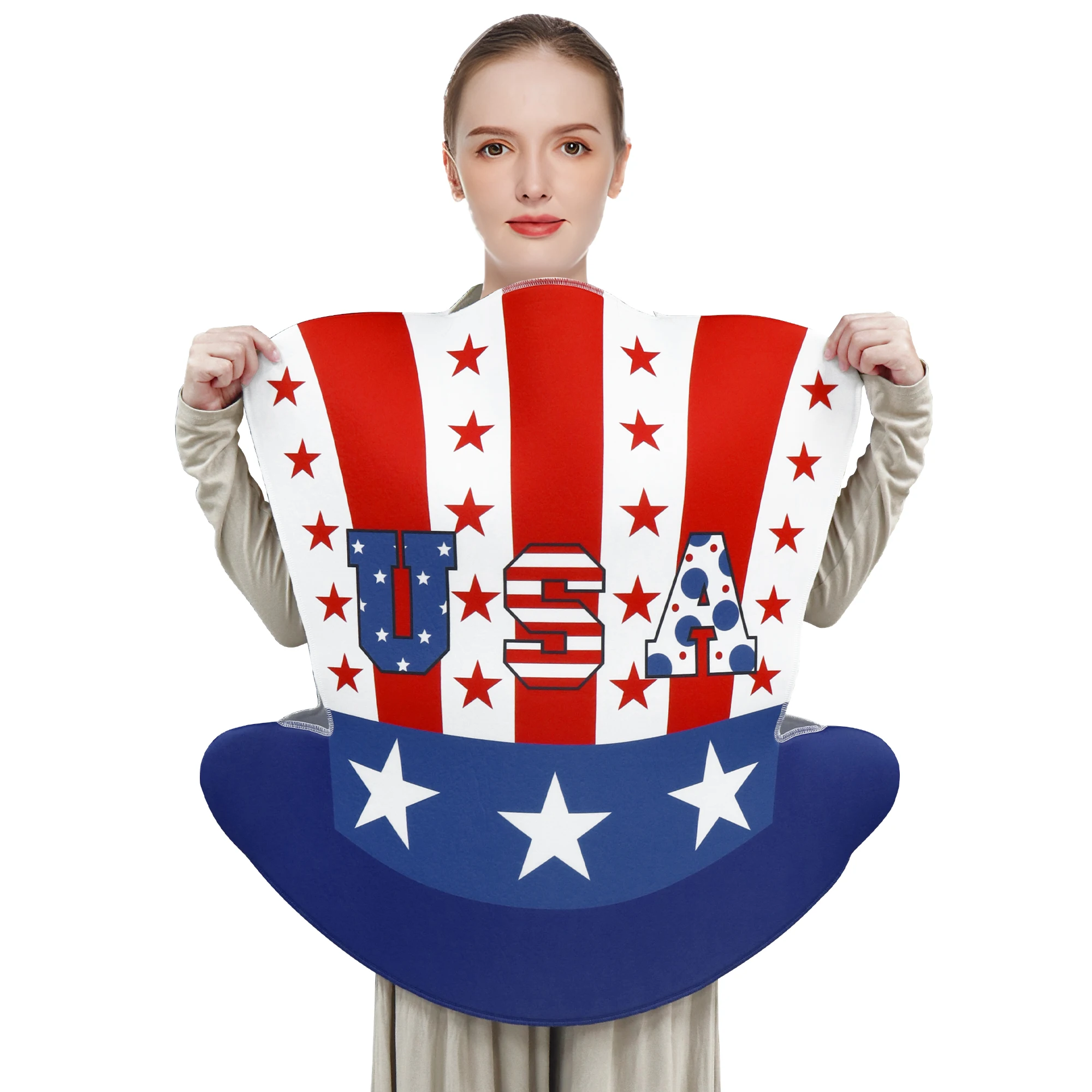 Hat Costumes Independence Day for 4Th of July Patriotic Party Clothes American Flag Day Memorial Day Fancy Dress Up Sponge Suits