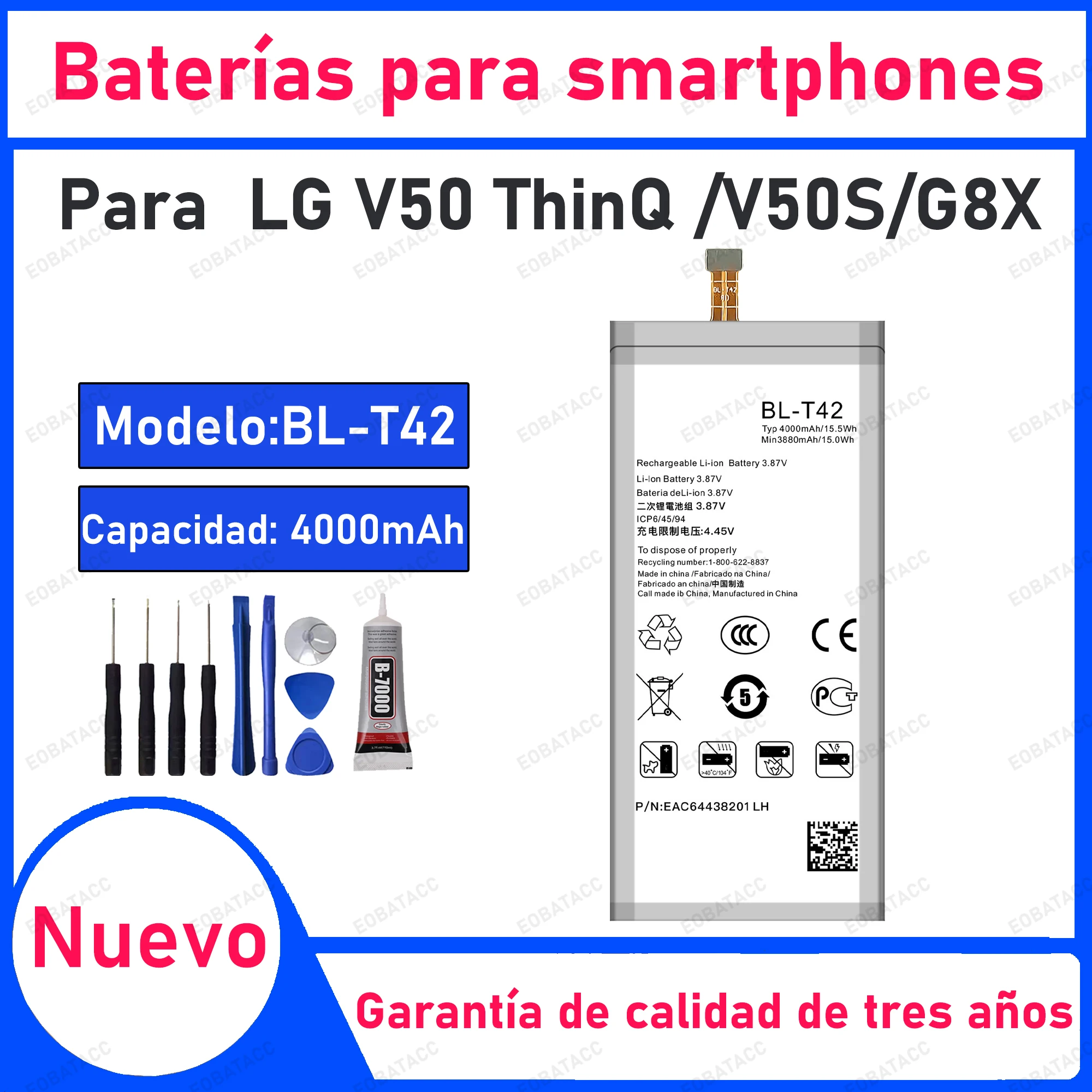 100% New 4000Mah BL…