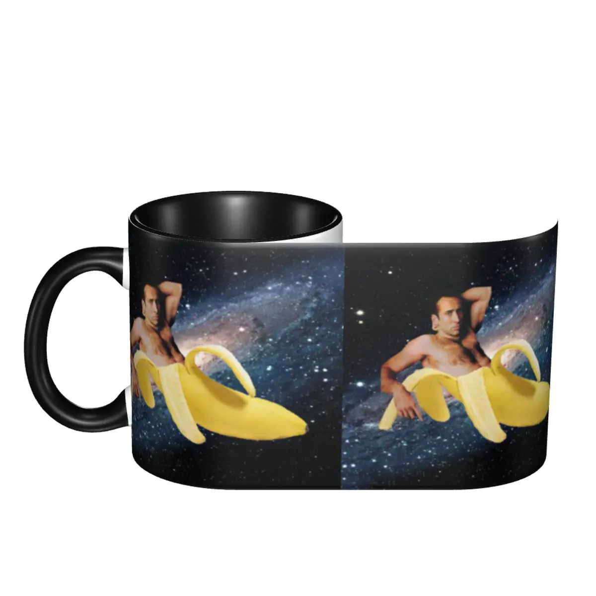 قفص نيكولاس مخصص في أكواب قهوة الموز DIY كوب حليب الشاي السيراميك الفضاء