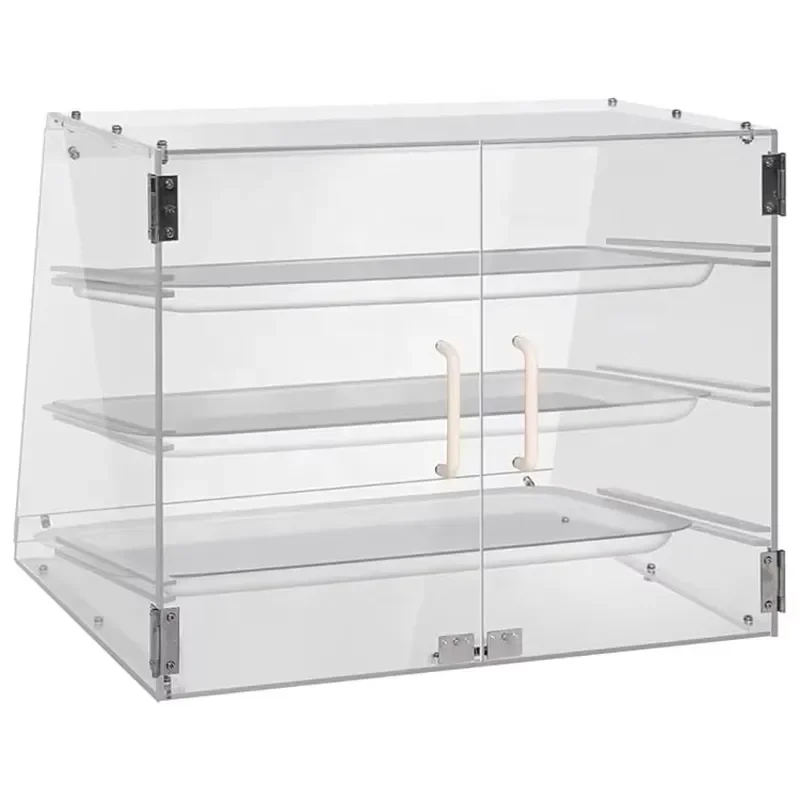 High Quality Multi Purpose Custom Transparent Acrylic Bread Display Stand and Cabinet