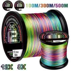 Japan X8 Original Upgrade PE Braid Fishing Line Super Strong 8 Strands Multifilament PE Line 100M Braided Line For Fishing Reel