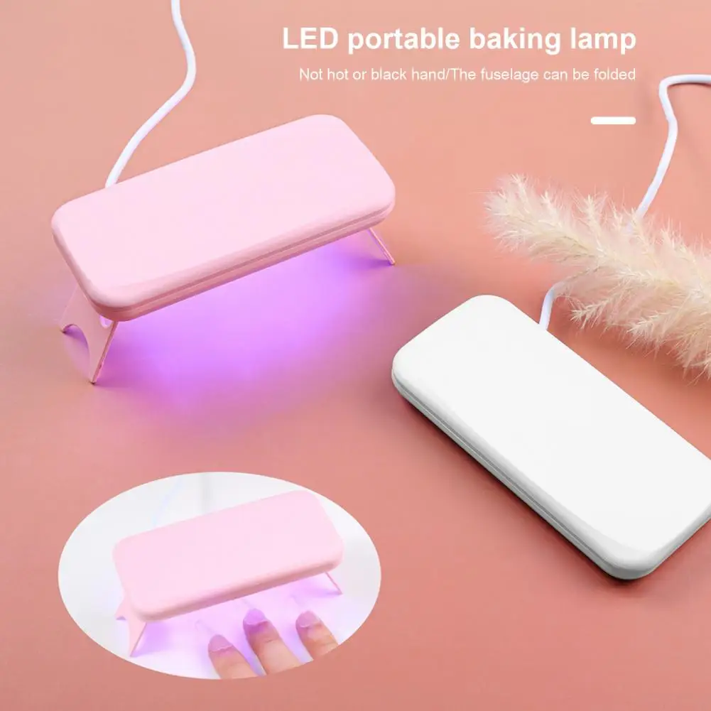 Lampe à ongles LED portable, lampe de cuisson UV portable, machine de luminothérapie LED compacte et pliable, vernis à ongles rapide pour les voyages