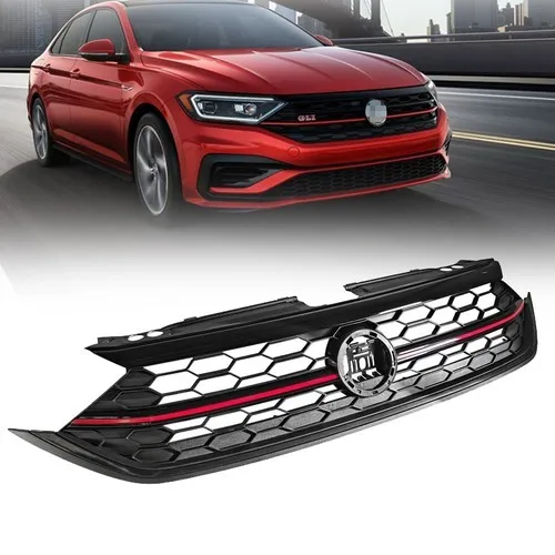 Parrilla Delantera Negra y Roja para Volkswagen Jetta GLI 2022, OE 17G 853 651, para Mejoras del Vehículo
