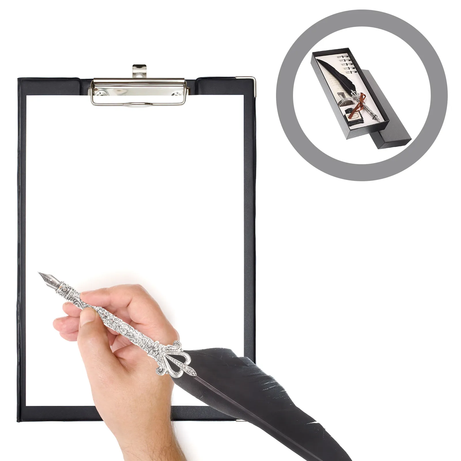 

1Set Pen Plume Calligraphy Pen Meticulous Polishing and Sturdy Design Ideal for Writing and Signature Gift