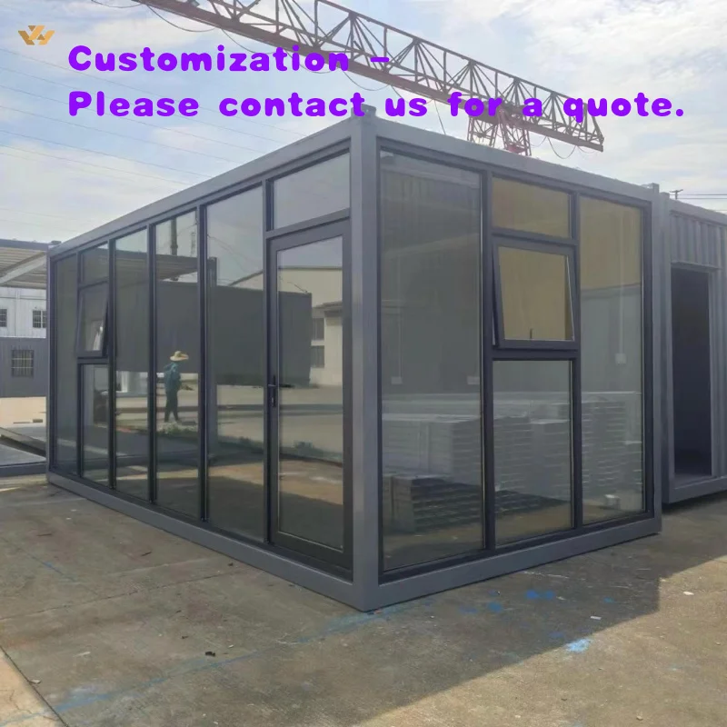 Индивидуальные стеклянные навесные стены для уличных помещений, офисов, спален, популярных магазинов. Поддержка различных вариантов индивидуальных сборных контейнерных домов.