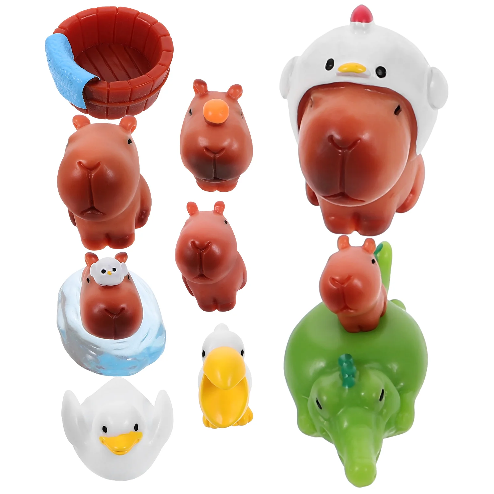 

10pcs 10 Mini Landscape Animal Figure Figurines Adorable Animal Decor Compact Desk Ornament Landscape Accessories Mini Statues