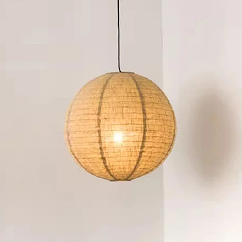 

Japan Cloth Pendant Lights Wabi Sabi Fabric Sphere Chandelier Restaurant Hotel Shop Deco Hanging Light Living Room Lamps