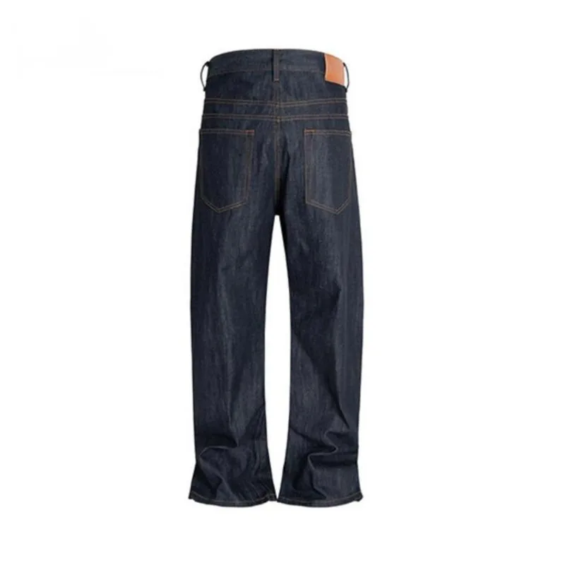 Hksh primavera outono nova maré masculina casual multi-botão design nicho calças jeans retas na moda elegante moda jeans ins hk13746
