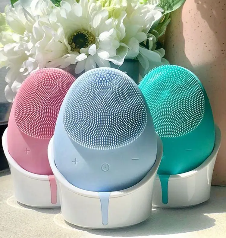 

IPX6 Waterproof Face Cleaning Brush Super Soft Silicone Food Grade Facial Cleansing Brush for Deep Cleansing