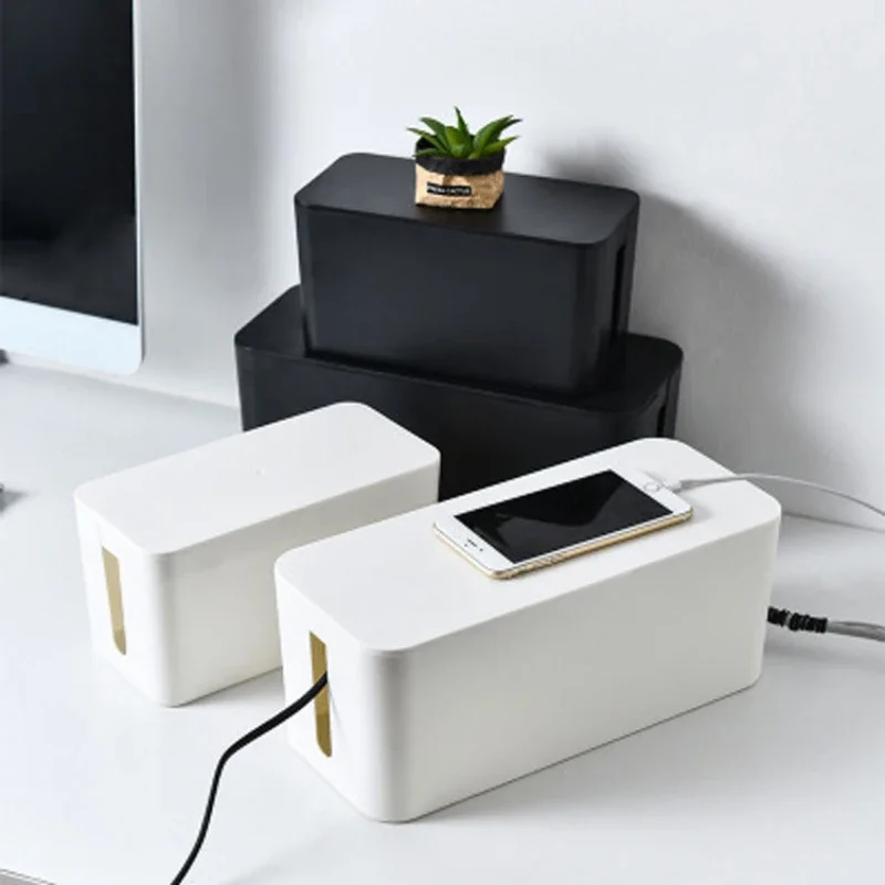 

Cable Storage Box Desktop Power Strip Storage Box Dustproof Socket Storage Box Home Wire Case Wire Management Cable Organizer