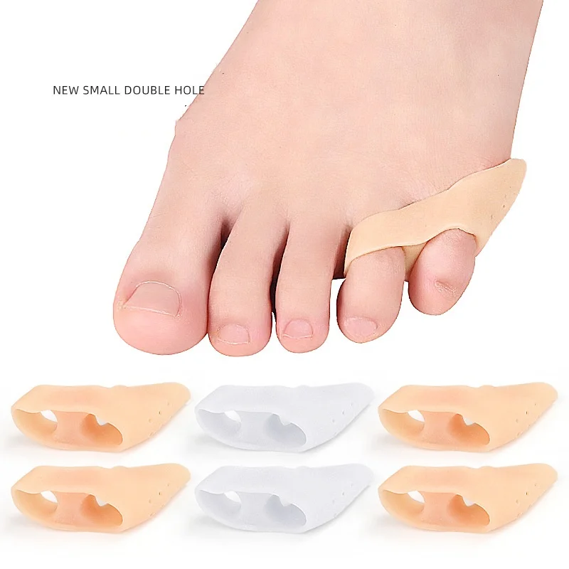 Forefoot Pad Double Hole Toe Separator Toe Overlap Squeezing Combing Care Device Foot Care Device Insole