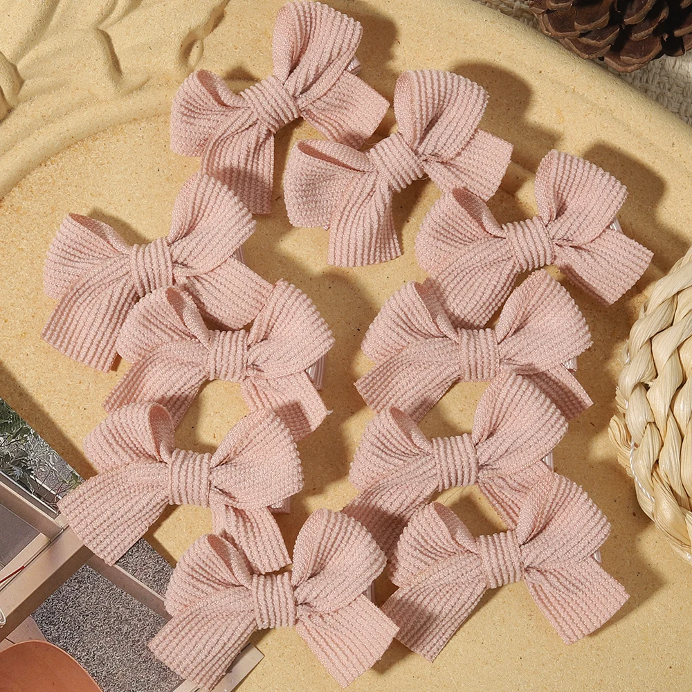 10 Stück/Set Mädchen-Haaraccessoires, süße, niedliche einfarbige Schleifen-Haarspangen, für Kinder, Babygeburtstage, Partykleid-Haaraccessoires – Detail 9
