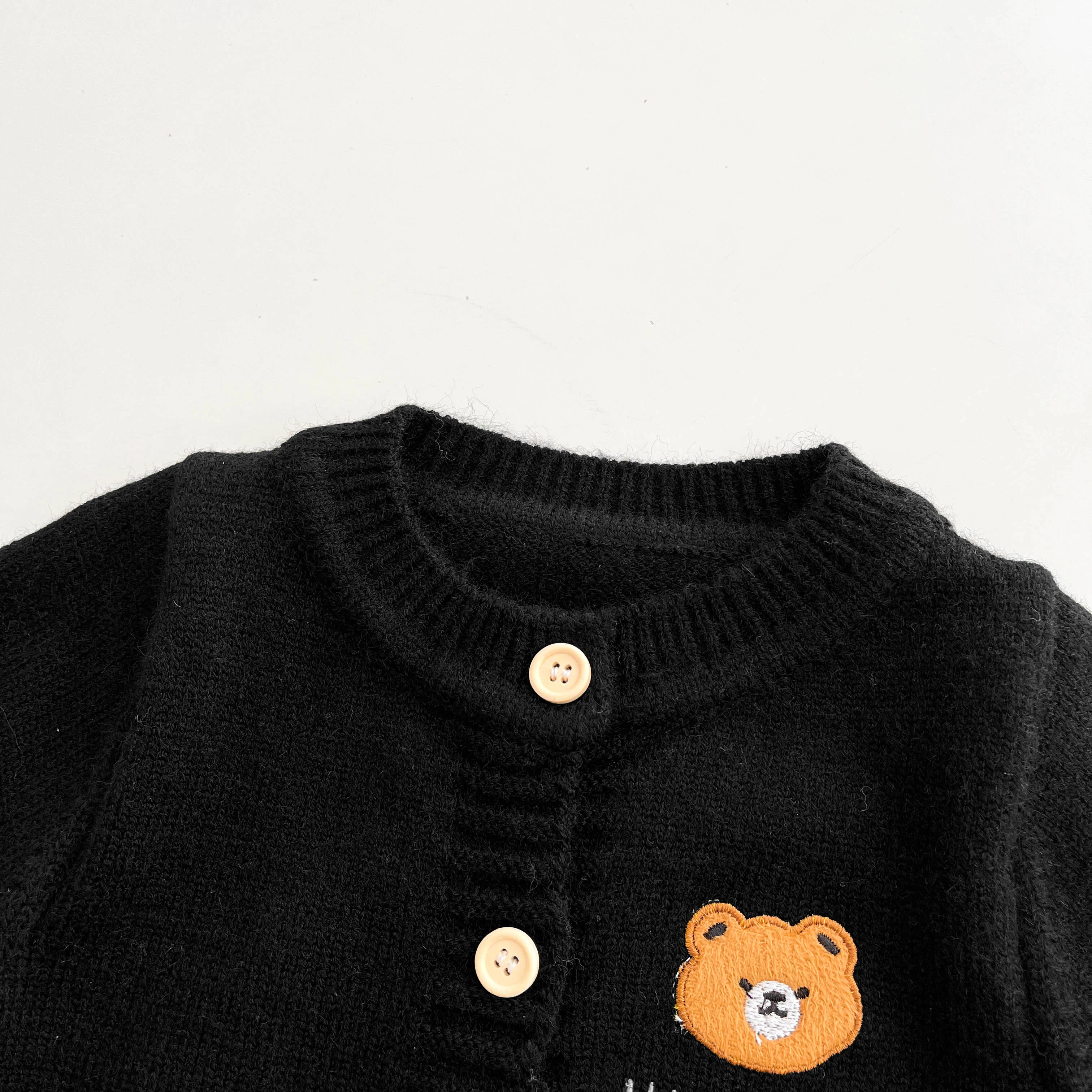 Newborn Baby Boys Spring And Autumn Knitted Baby Romper Playsuit Elastic Cartoon Bear Long-sleeved Korean Fashion Soft Casual