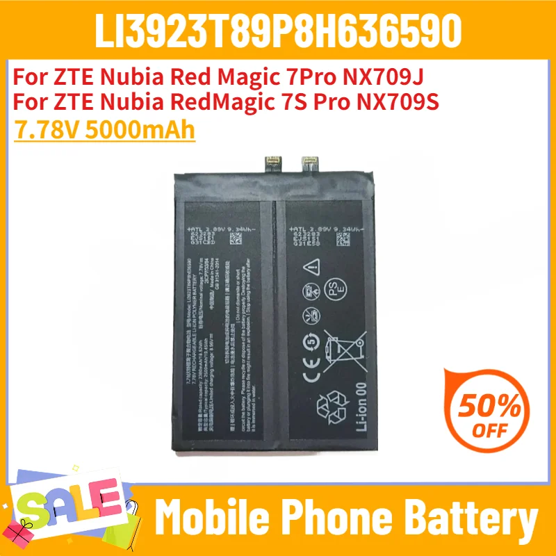 New Replacement Battery For ZTE Nubia Red Magic 7Pro NX709J / RedMagic 7S Pro NX709S 7.78V 5000mAh LI3923T89P8H636590