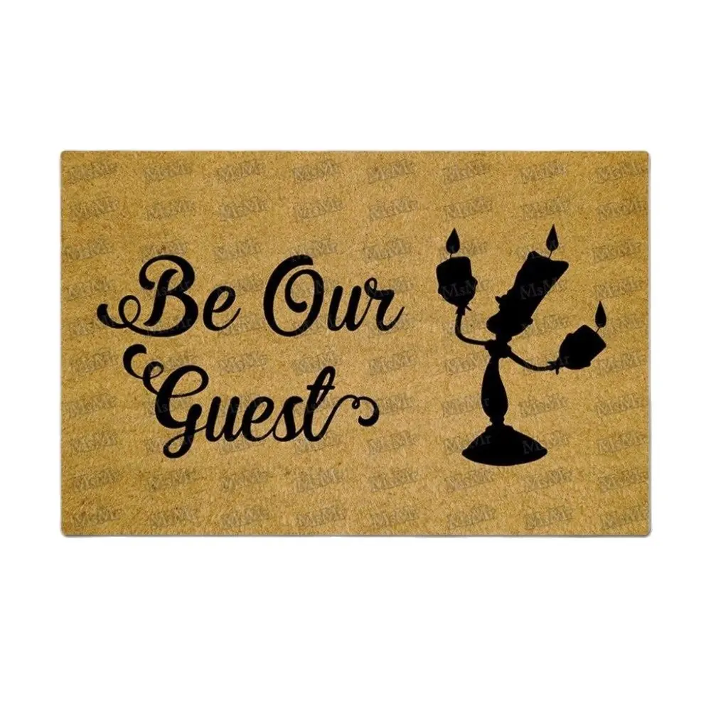 Be Our Guest Entrance Doormat Halloween, Anti-slip Rubber Floor Mats, Ins Style Porch Rug,Entryway Door Mat, Home Decor Carpet