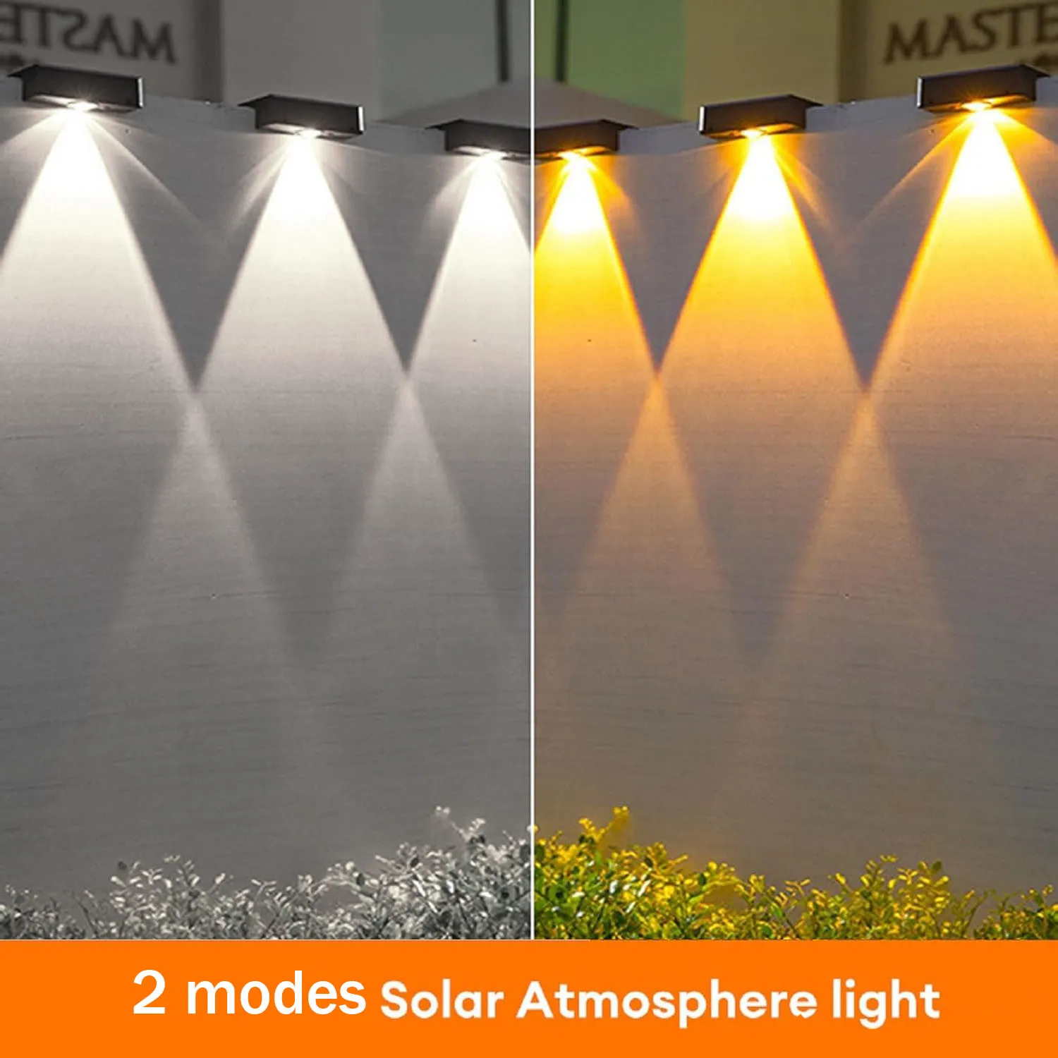 أضواء الشرفة الشمسية الزينة في الهواء الطلق ضوء الجدار الشمسي إضاءة مقاومة للماء تعمل بالطاقة الشمسية سطح السفينة الخفيفة لحديقة فناء ساحة خطوة بركة #2