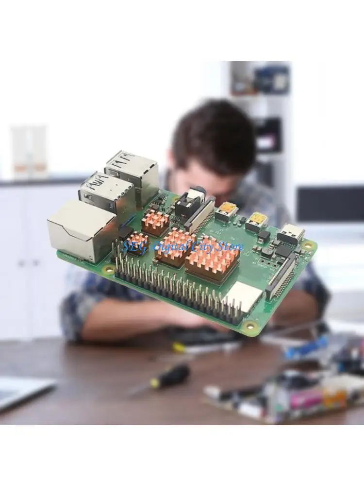 

U75B 4PCS Copper Heatsinks to Performances and Long Services of Electronic Devices For RPI 4B 1G 2G 4G Board